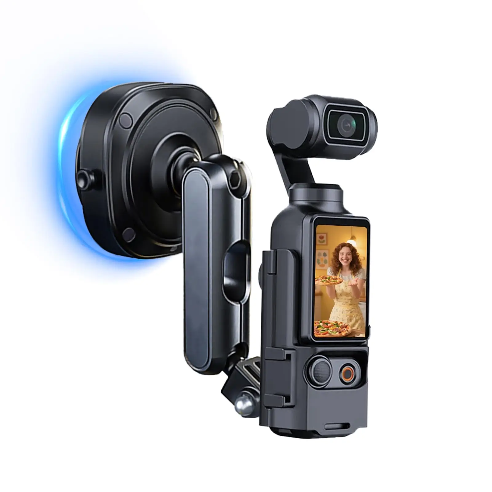 360° Adjustable Electric Suction Cup Mount for DJI Osmo Pocket 3, Car Camera Mount for Windshield - Image 3