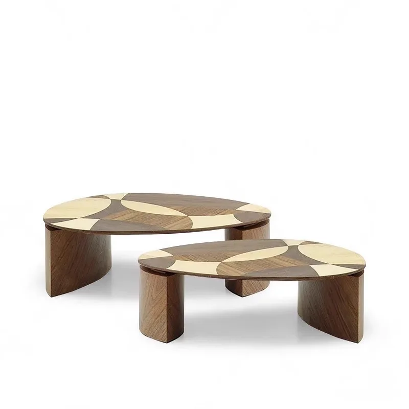 

Art special-shaped parquet coffee table, coffee table small apartment solid wood coffee table