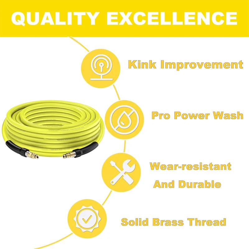 Pressure Washer Replacement Hose Super Flexible Hose for Karcher K Series Washer, Click Type Plug Quick Connector Extension