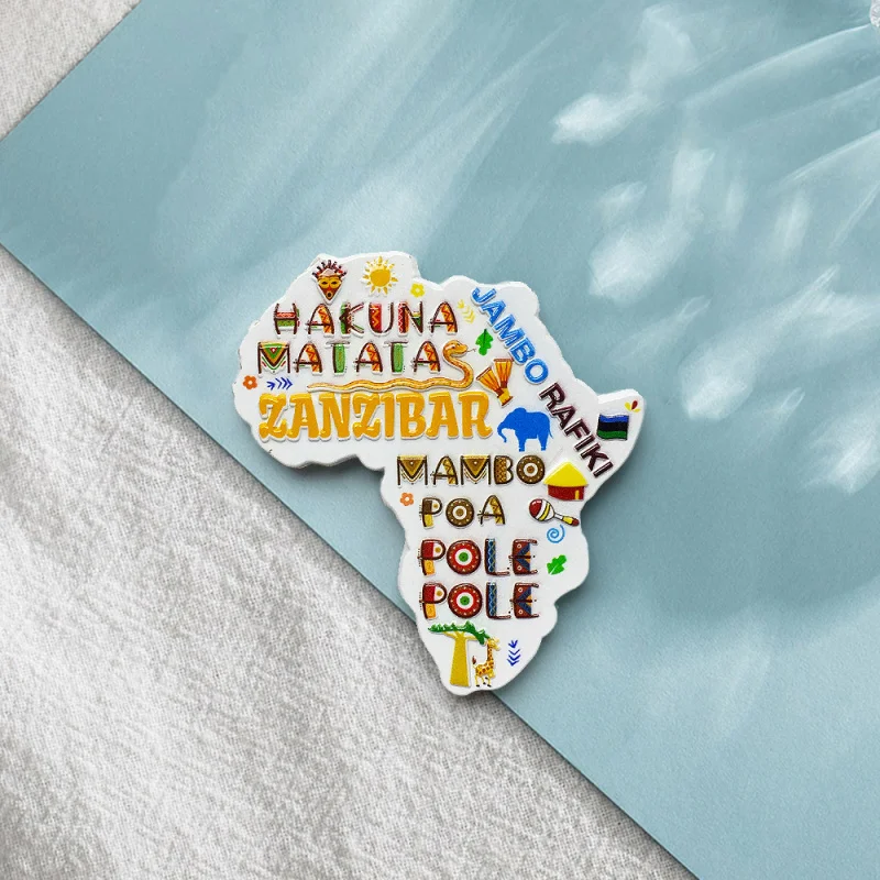 

Tanzania to Barwen Creative Fridge Magnets Personalized Creative Travel Souvenirs Home Exquisite Decorations