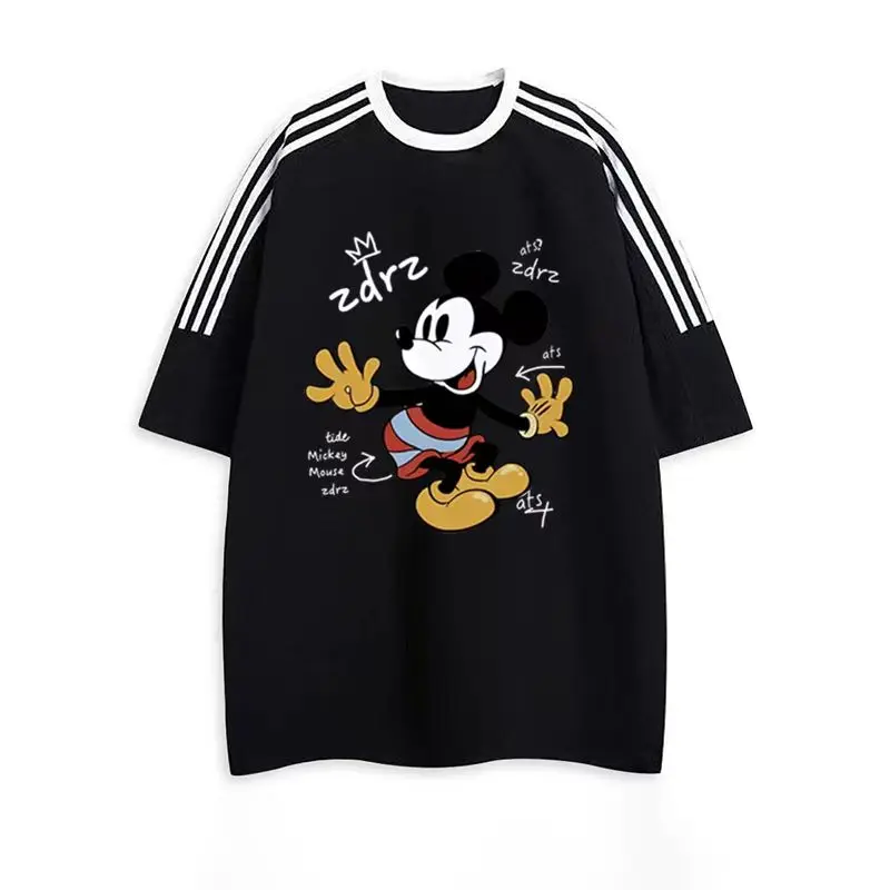 T Shirt Tops Women Mickey Print Loose T-Shirt Kawaii Cartoon Women Summer Top Harajuku Retro style Tee Shirt  Femme