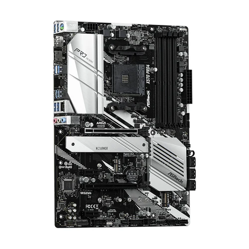 Imagen 2 del producto Placa base ASRock X570 PRO4 compatible con 3600X 5600G 5700X 5700x3D 5800X3D CPU 4xDDR4 4066 MHz M.2 HDMI PCIe 4,0 ATX AM4