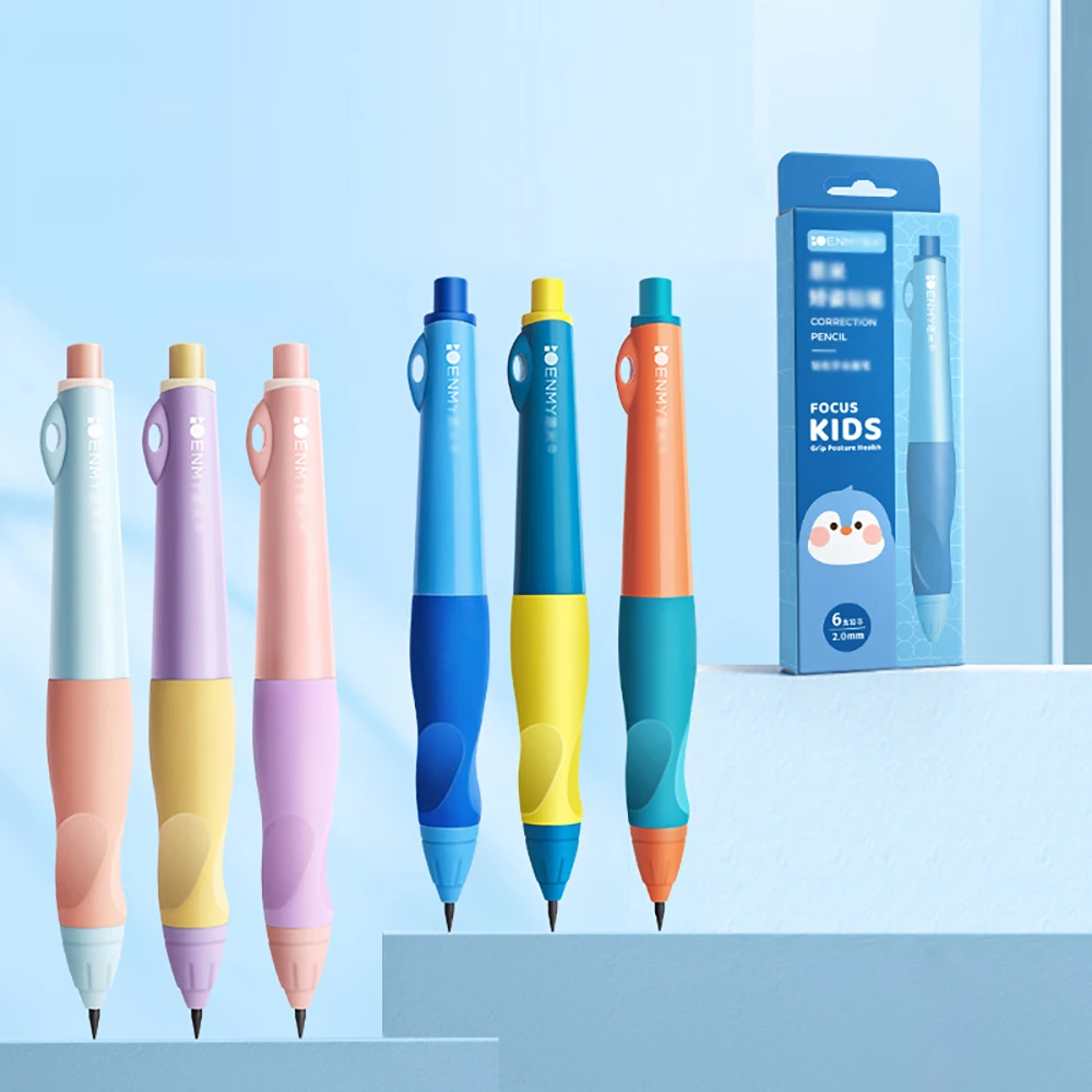 Elementary school students use automatic pencils for correcting handwriting and practicing proper posture pencils