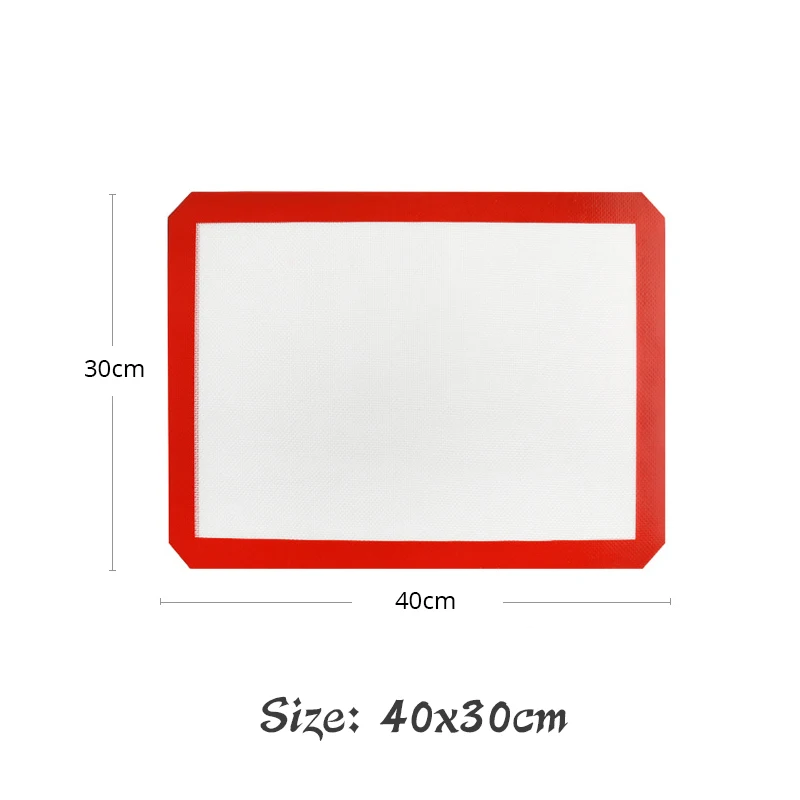 Non-Stick Silicone Baking Mats Cookie Pad Rolling Dough Mat High Temperature Resistant Glass Fiber Oven Mat Batter Flour Fondant