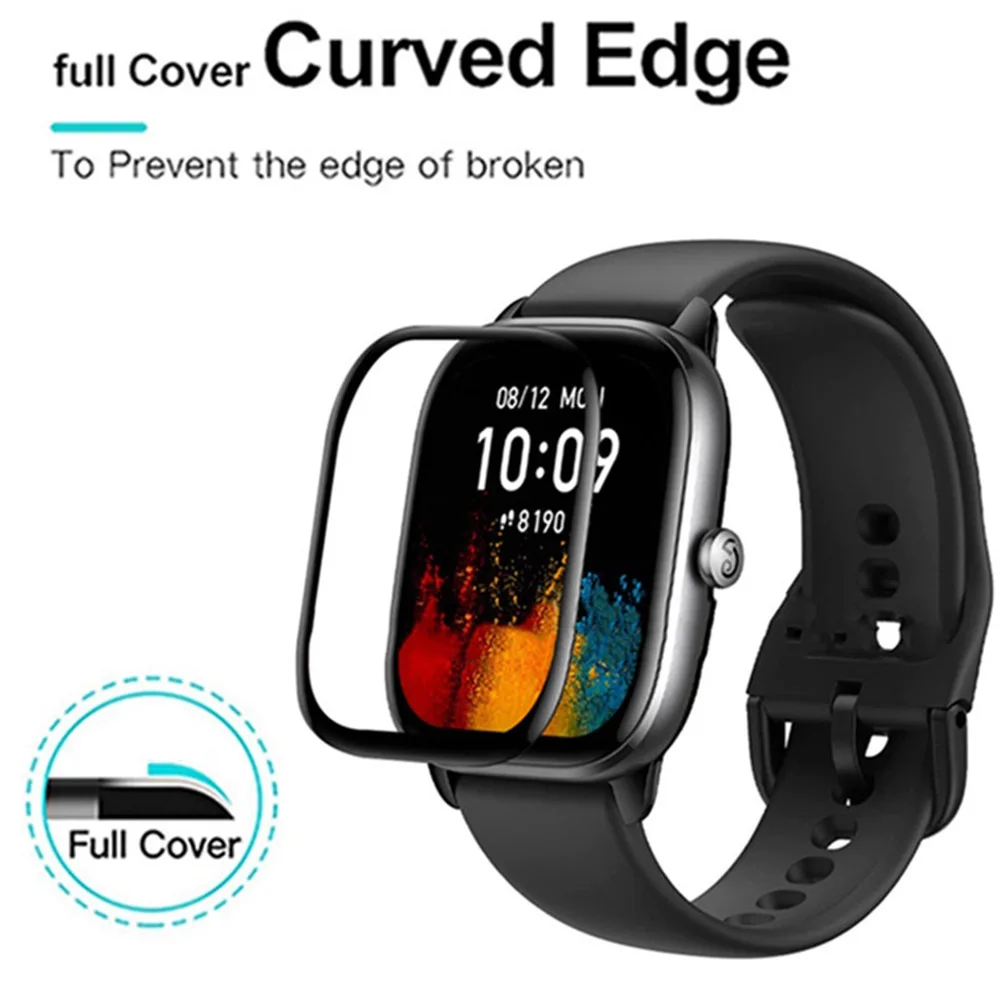 3D Curved Edge Protective Film For Xiaomi Huami Amazfit GTS 3 2 2e GTS 2 Mini Full Screen Protector Cover Film