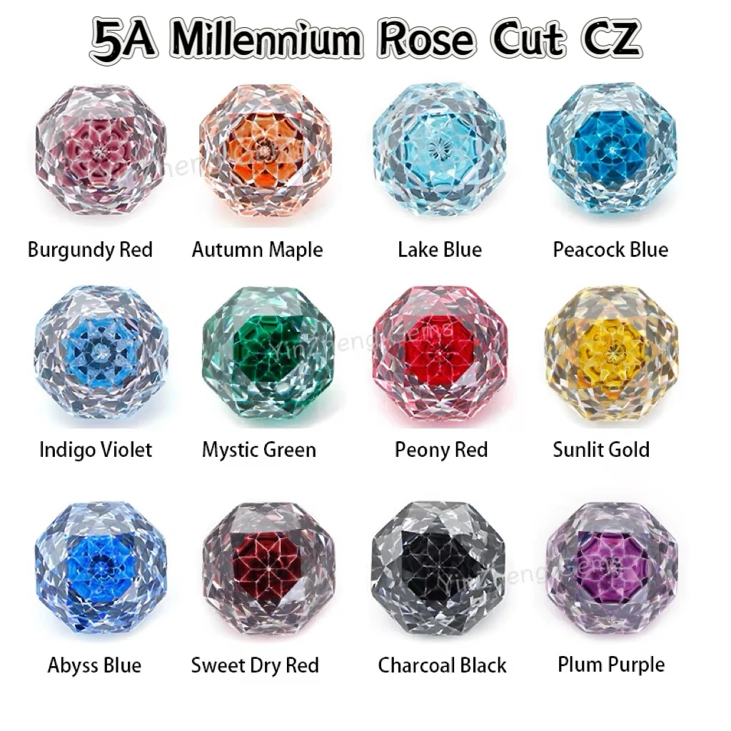 

YinZheng Millennial Rose Cut AAAAA Grade Dichroic Color CZ 6mm 8mm Loose Cubic Zirconia Stone For Making Jewelry