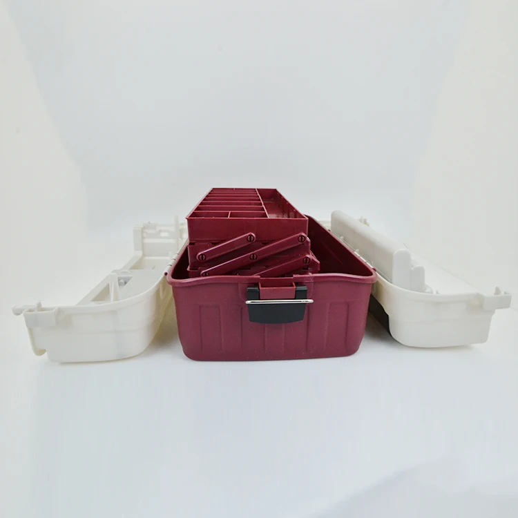 

460x270x200mm PP Multi-purpose Containment Portable Folding Fish Box Hot Sell Sinkers Lure Foldable Fishing Tackle Storage Box
