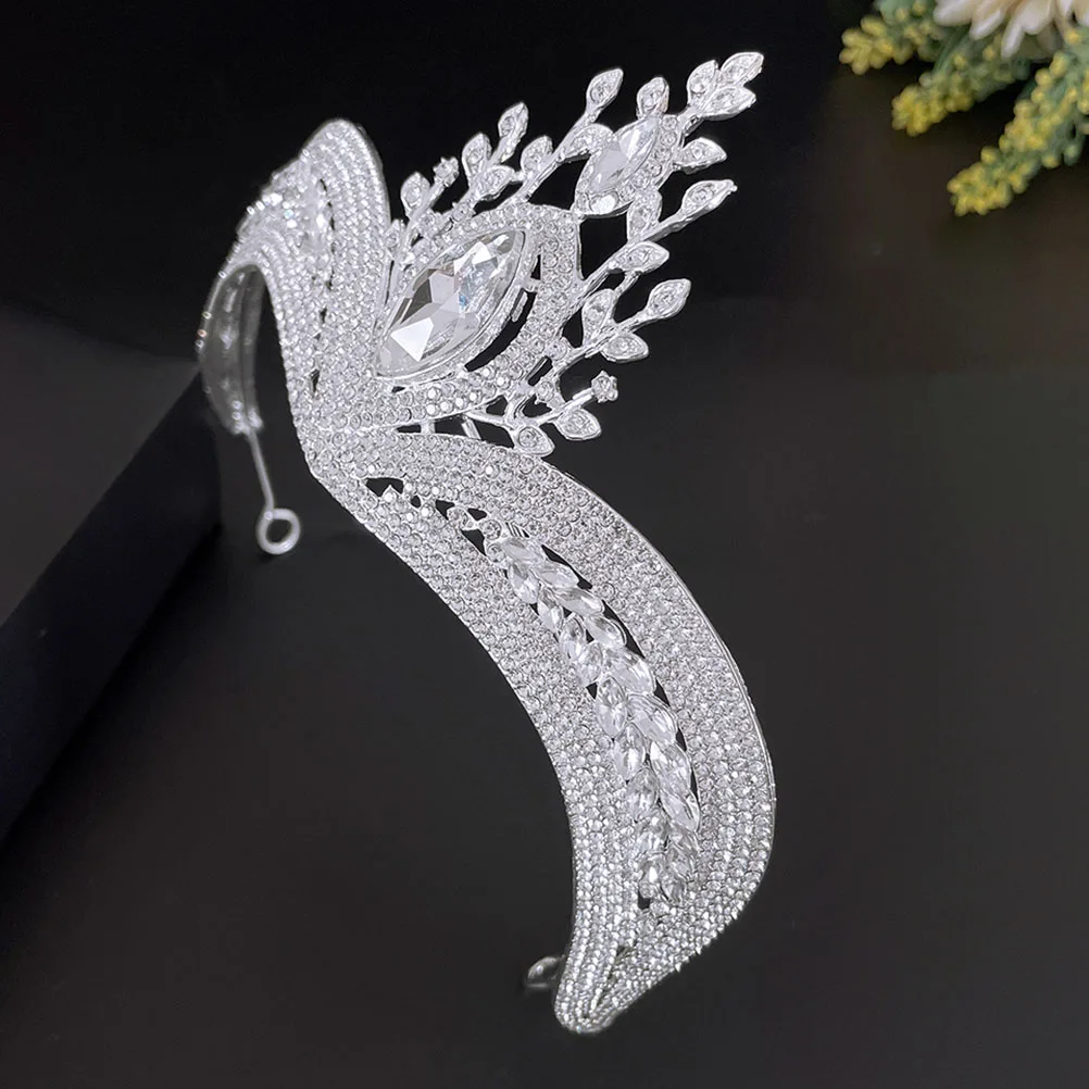

Elegant Girl Wedding Tiara Bridal Crown Delicate Headband Rhinestone Decorative Party Bridal Headdress Women Birthday Crown