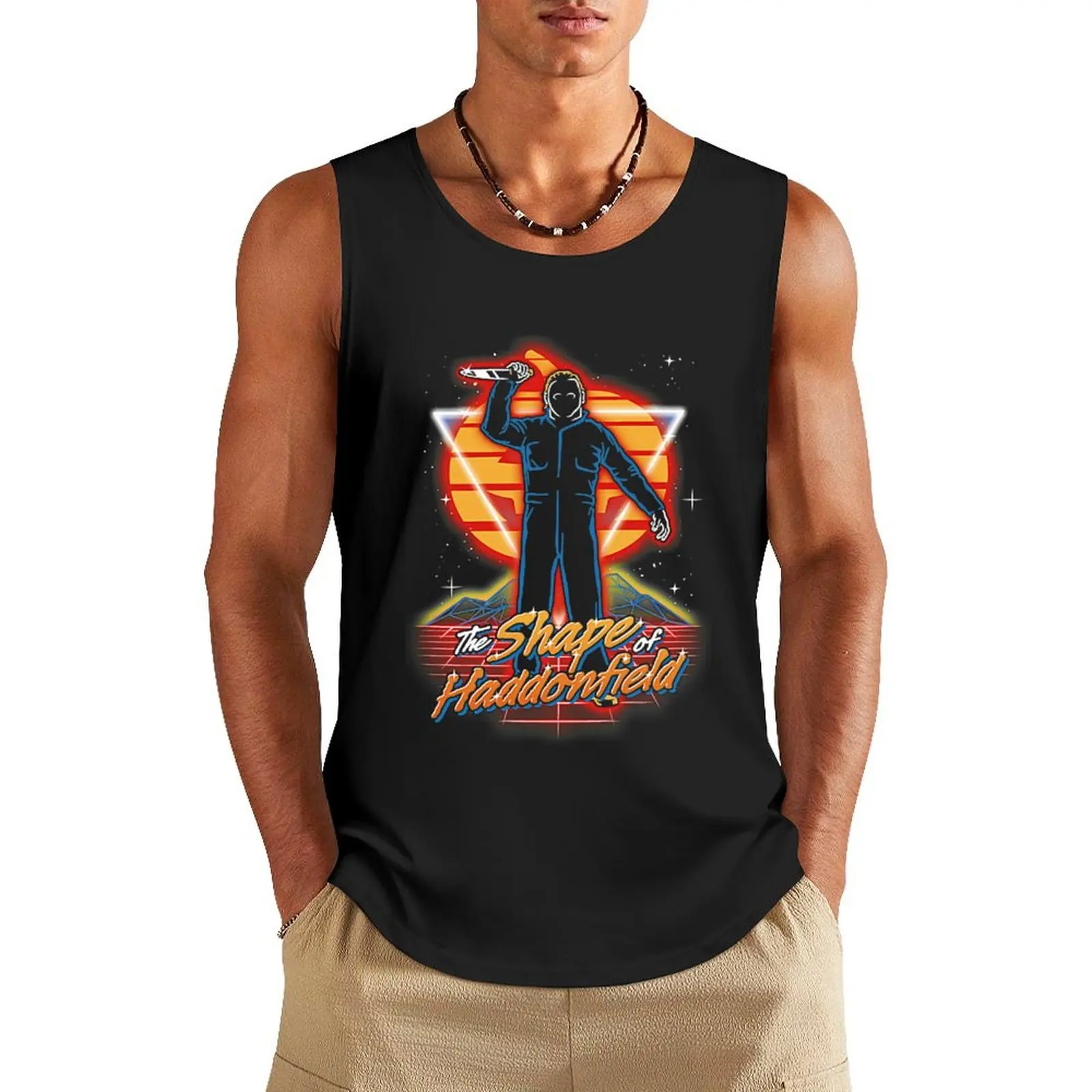 Retro Haddonfield Shape Tank Top anime clothes bodybuilding t shirt
