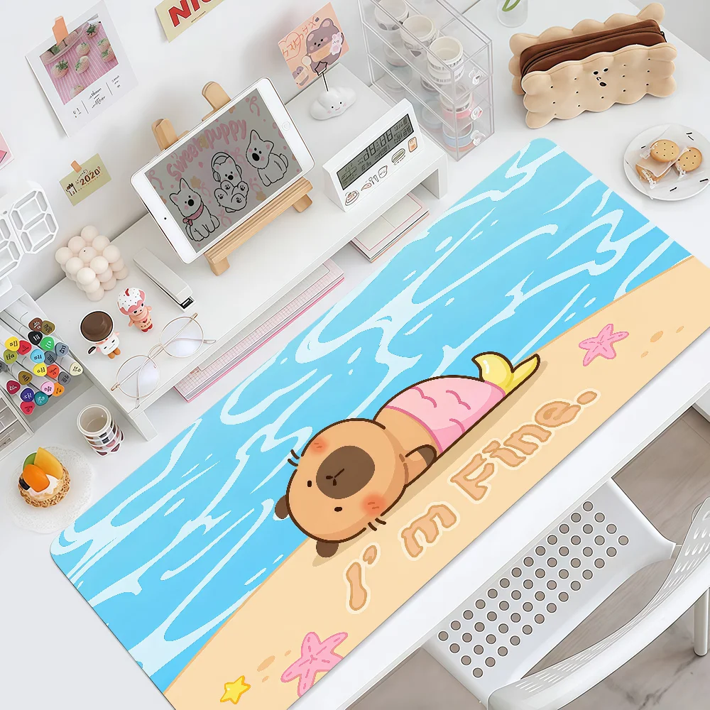 Mouse Capybara Kawaii Pad Cute Non-slip Lockedge Office Student Gaming Thickened Large Writing Cushion MousePad