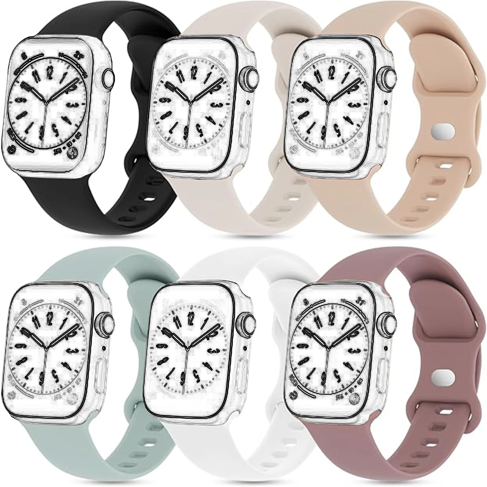 スポーツバンド Apple Watch バンド 38mm 40mm 41mm 42mm 44mm 45mm 49mm 46mm と互換性あり、iWatch Apple Watch シリーズ用シリコンストラップ