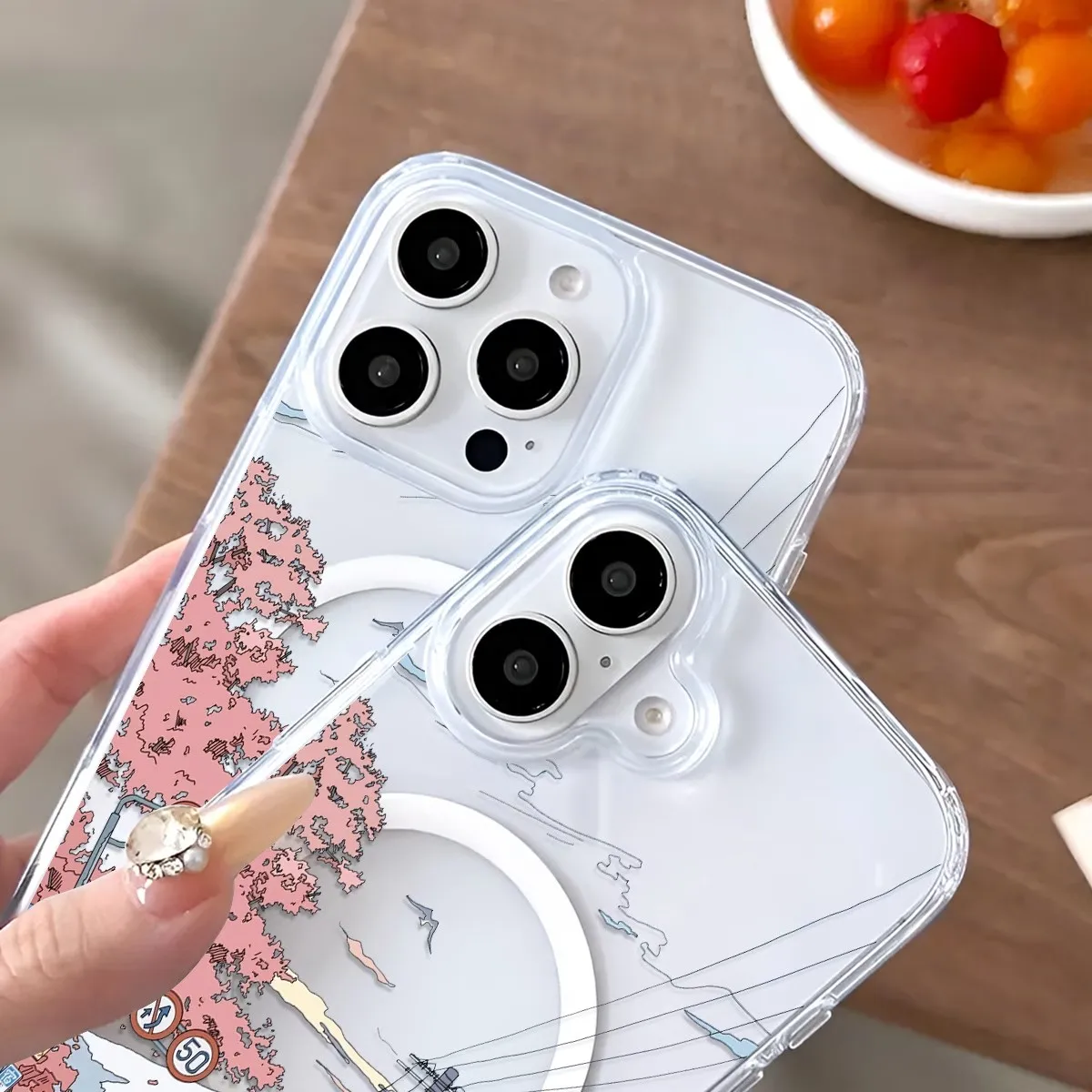 Fuji Cherry Blossom Pattern Phone Case For IPhone 18 17 16 15 14 13 12 11 Pro Xs Max Plus Air Mini XR X 17e 16e Magsafe Cover view 2