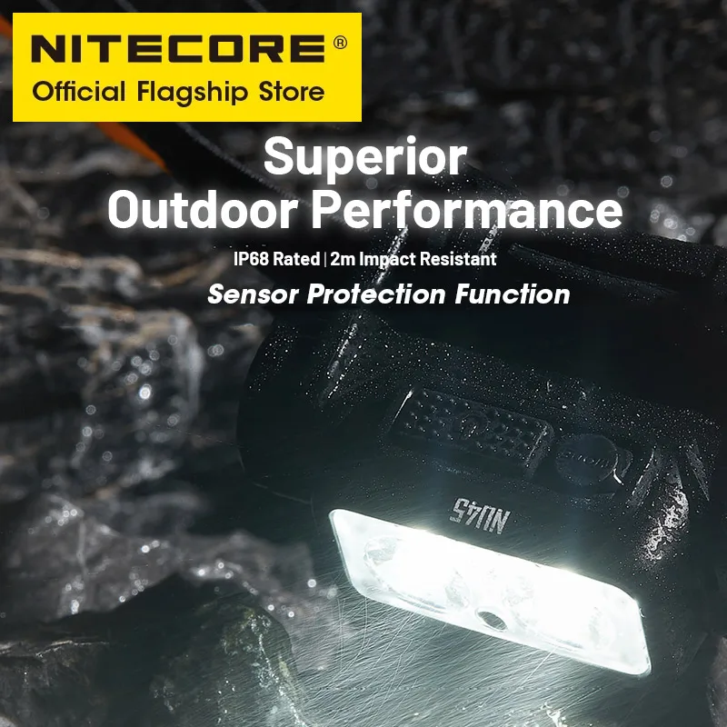 Imagem -03 - Nitecore Nu45 Usb-c Farol Recarregável Luz de Trabalho para Pesca Trail Running e Caminhadas Construído em 18650 Batt 1700 Lumens