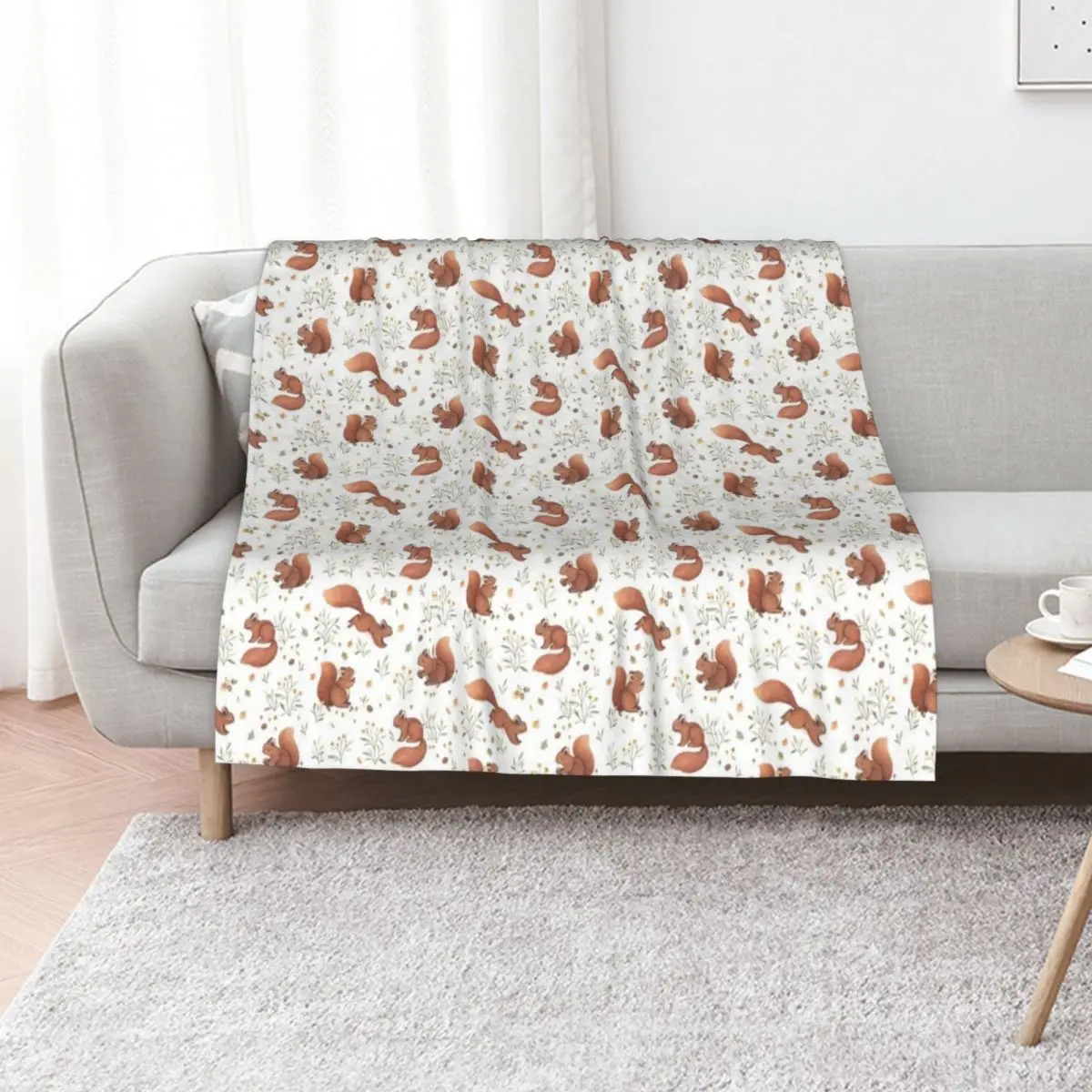 cute squirrels Throw Blanket Thermals For Travel warm for winter Soft Big Giant Sofa blankets ands blankets and throws Blankets