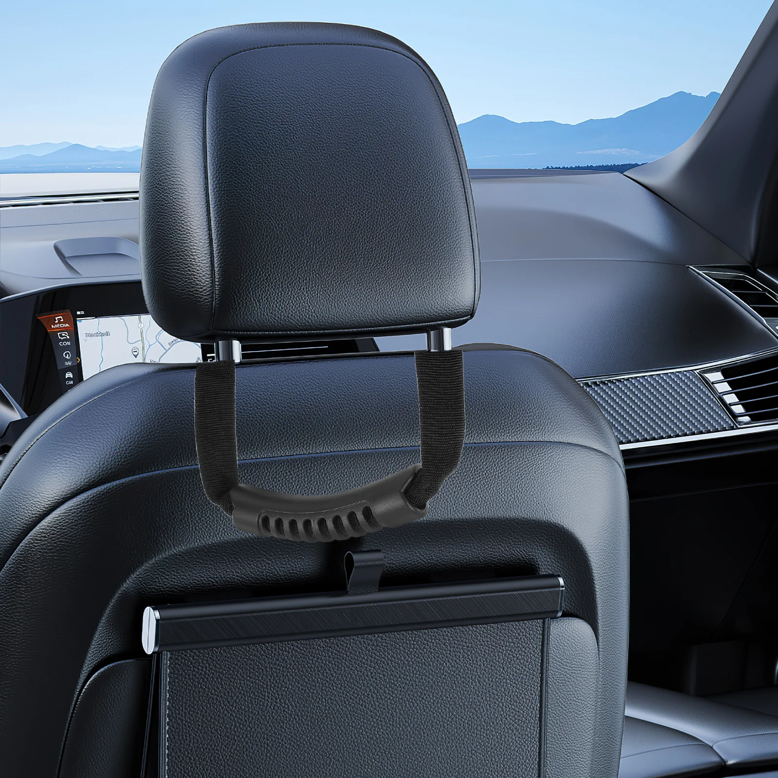 سقف السيارة المقبض العالمي صالح لملحقات باب السيارة عمود لف جبل هوك حلقة دعم مقبض السيارات قبضة #6