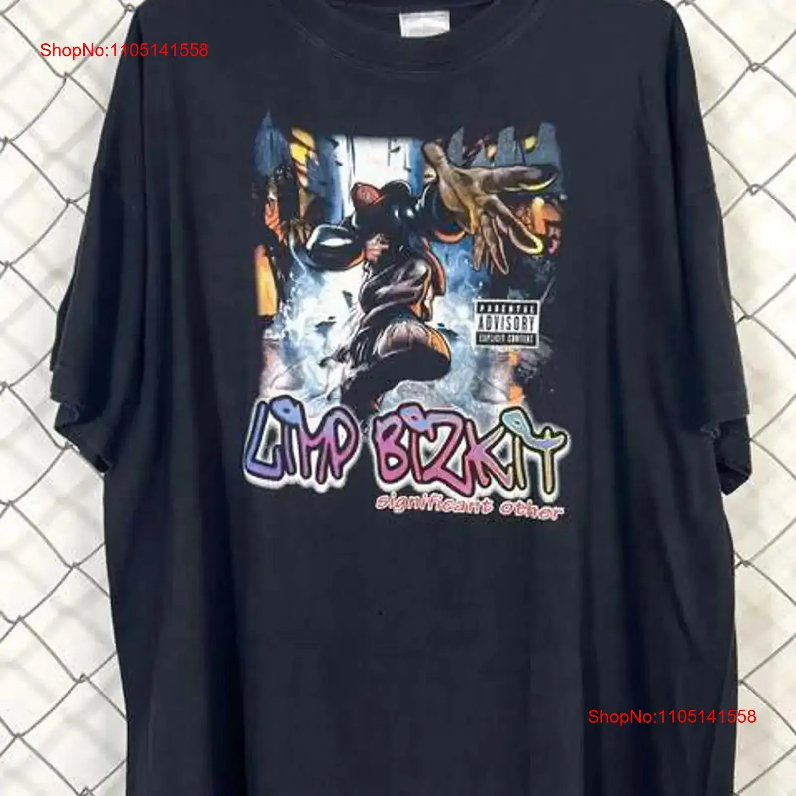 Limp Bizkit Significativo Otros 1999's Vintage Negro Camiseta KH14083 vintage Lavado Transpirable Moda Estirado ropa de diseñador