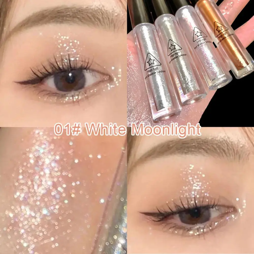 Highlighter Highlight Shimmer Sequins Eyeshadow 4 Colors Crystal Glitter Eyeshadow Beauty Cosmetics Shinning Liquid Eye Shadow