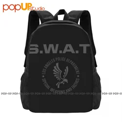 Swat Lapd Los Angeles Police Dep Tv Series S.W.A.T. Reboot Inspired Backpack Large Capacity Vintage Sports Style