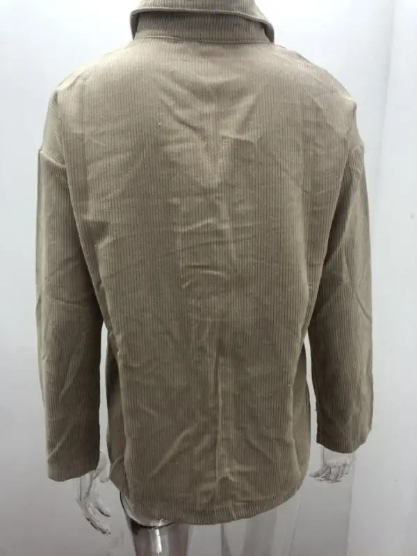 31BF Women's Corduroy Shirt, Long Sleeve, Button-Down, Casual, Loose-Fitting, Stylish Top/Coat 
