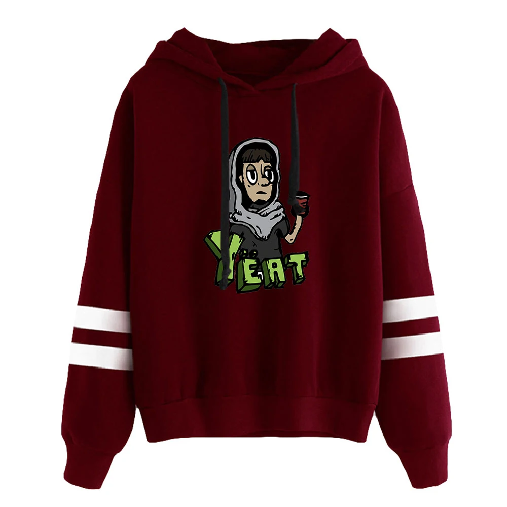 Yeat Hoodie Unisex Pocketless Parallel Bars Sleeve Sweatshirts Women Men Hoodies American Pop Rapper Hip Hop Clothes