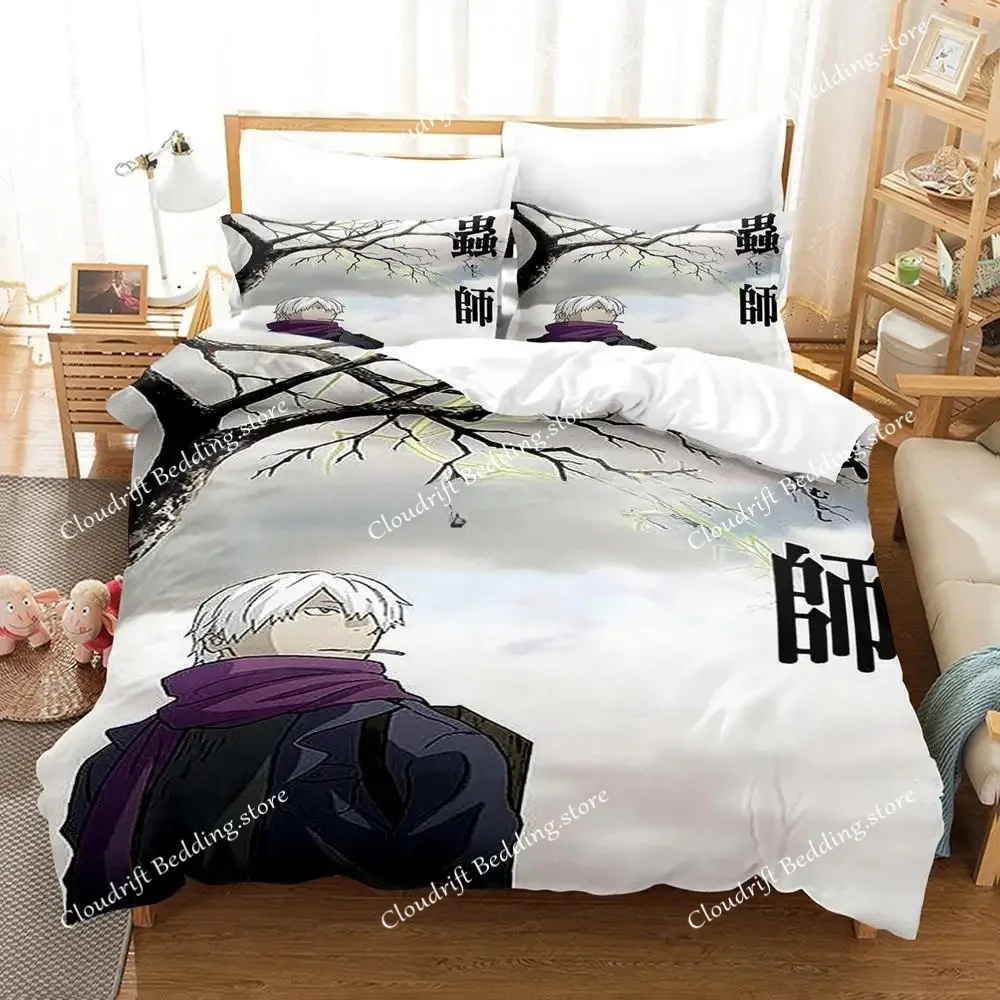

Mushishi Bedding Set Single Twin Full Queen King Size Bed Set Adult Kid Bedroom Duvet Cover Sets 3D Print Anime Bed Sheet Set