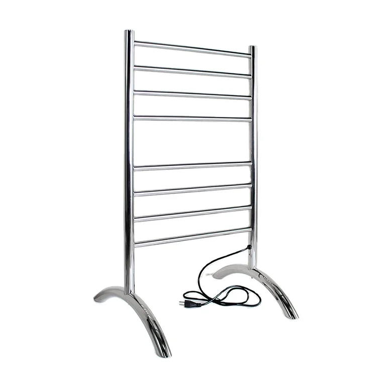 

Heated Towel Rail Standing Towel Warmer Rack With Round Bars