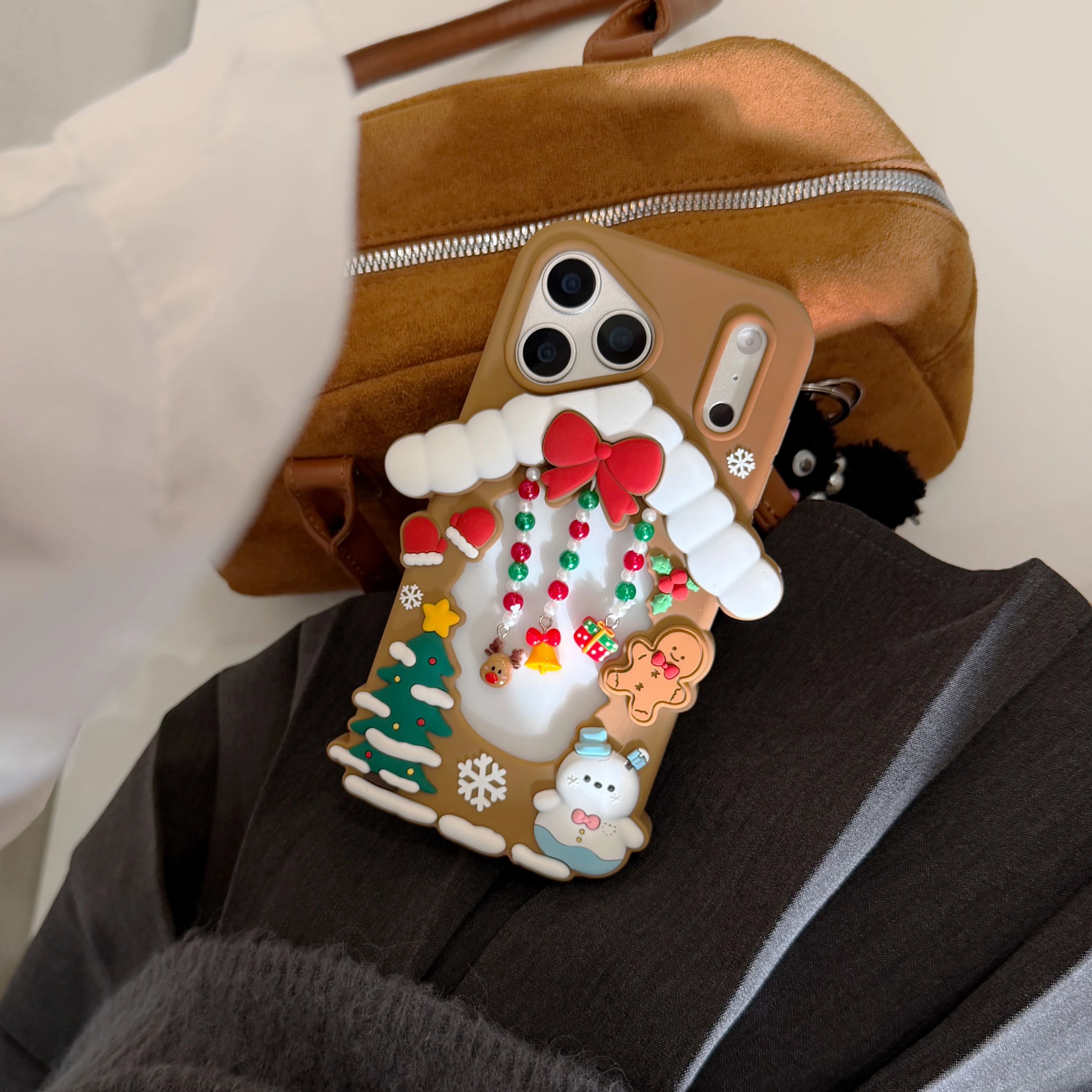 حافظة لهاتف آيفون 17 17Pro 17 ProMax 16 15 14 12 ProMax 14 15 16 Plus 16E غطاء هاتف من السيليكون ثلاثي الأبعاد #4