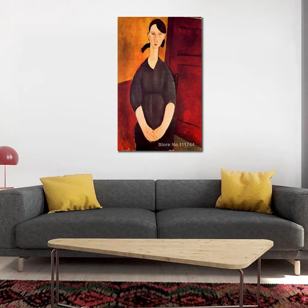 Painting Portraits Portrait of Paulette Jourdain Amedeo Modigliani Women Artist Hand Painted High Quality