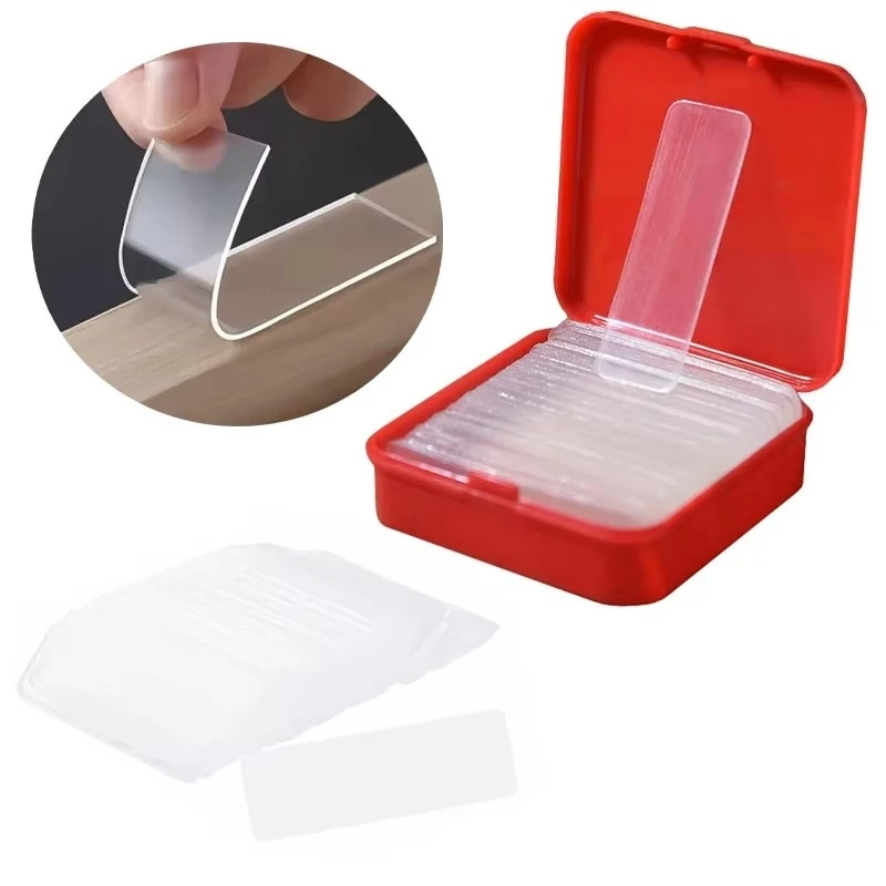 1-6Box Reusable Double Sided Tape Adhesive Transparent Pvc Tape Wall Stickers Waterproof Nano Clear Double Face Tape Home Supply