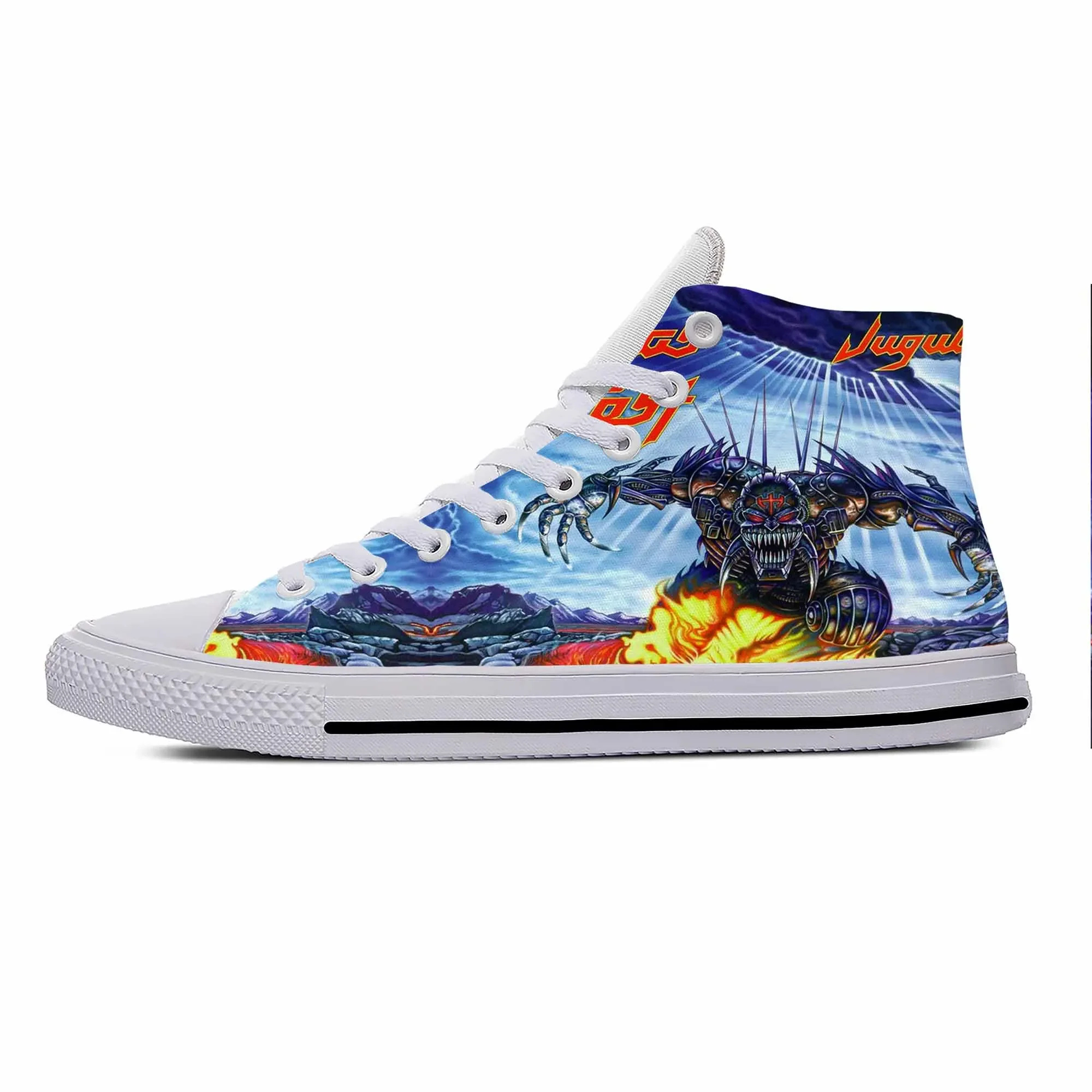 Priest Heavy Metal Rock Band Music Judas Fashion Casual Cloth Shoes High Top Lightweight Breathable 3D Print Men Women Sneakers