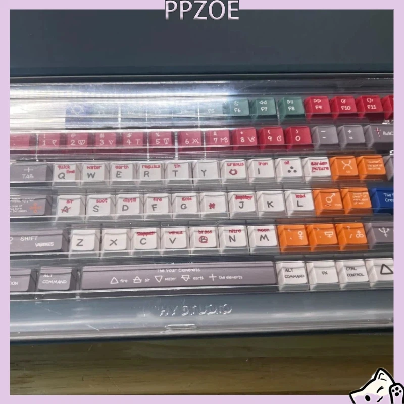 Alchemical Manuscripts Low Profile PBT Keycaps Dye Sublimation 126 Keys Small Full Set For MX Low Profile Mechanical Keyboards