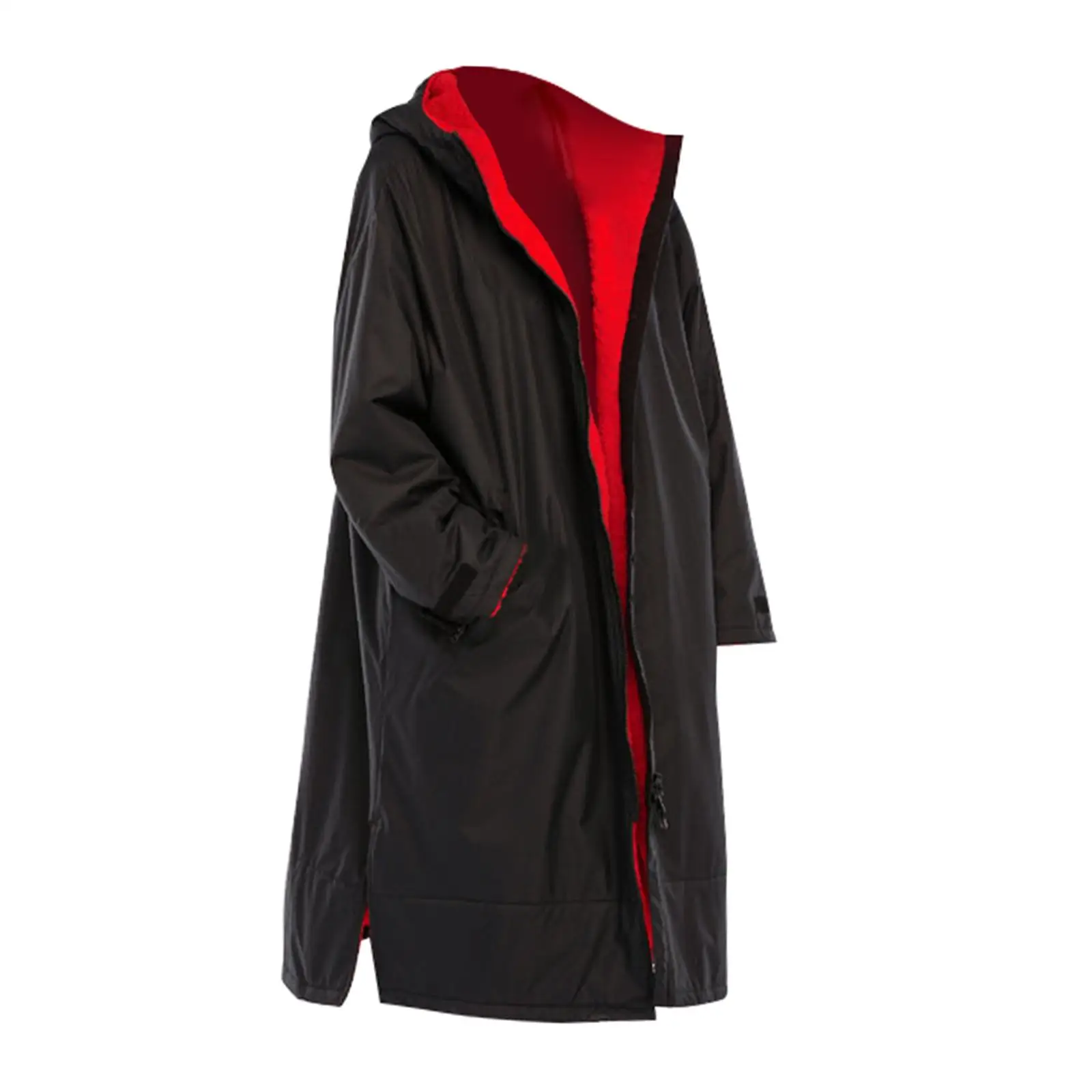 Waterproof Surf Changing Robe Outdoor Coat Lamb Wool Jacket Hooded Cloak