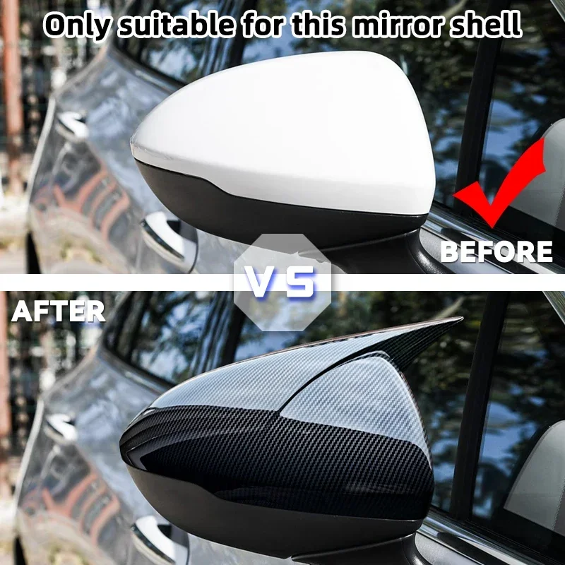 لسيارة شيفروليه كروز 2017-2019 غطاء مرآة جانبية للرؤية الخلفية للسيارة غطاء جناح ملصق الباب الخارجي حافظة الرؤية الخلفية من ألياف الكربون