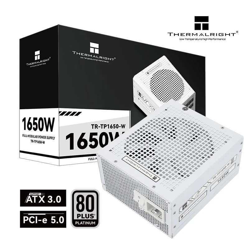 Thermalright TR-TP1650-W White Computer case power supply ,100-240V ATX3.0/PCI-e5.0 platinum Medal Fully Modular,