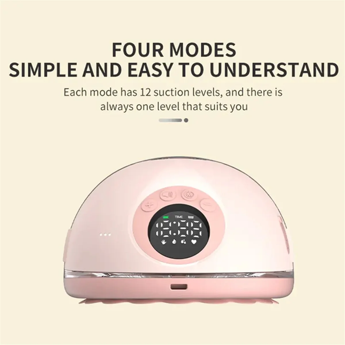 Hot sale Upgraded Wearable Breast Pump Portable Hands Free Breastfeeding Milk Collector Electric Breast Pump Pink