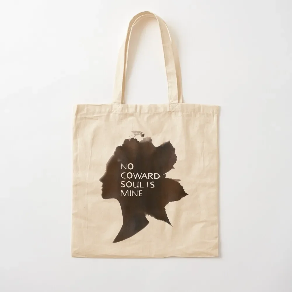 

Emily Bronte 'No Coward Soul Is Mine' Tote Bag Tote Bag Screen Shopping Bags Foldable Shopper Bags For Women