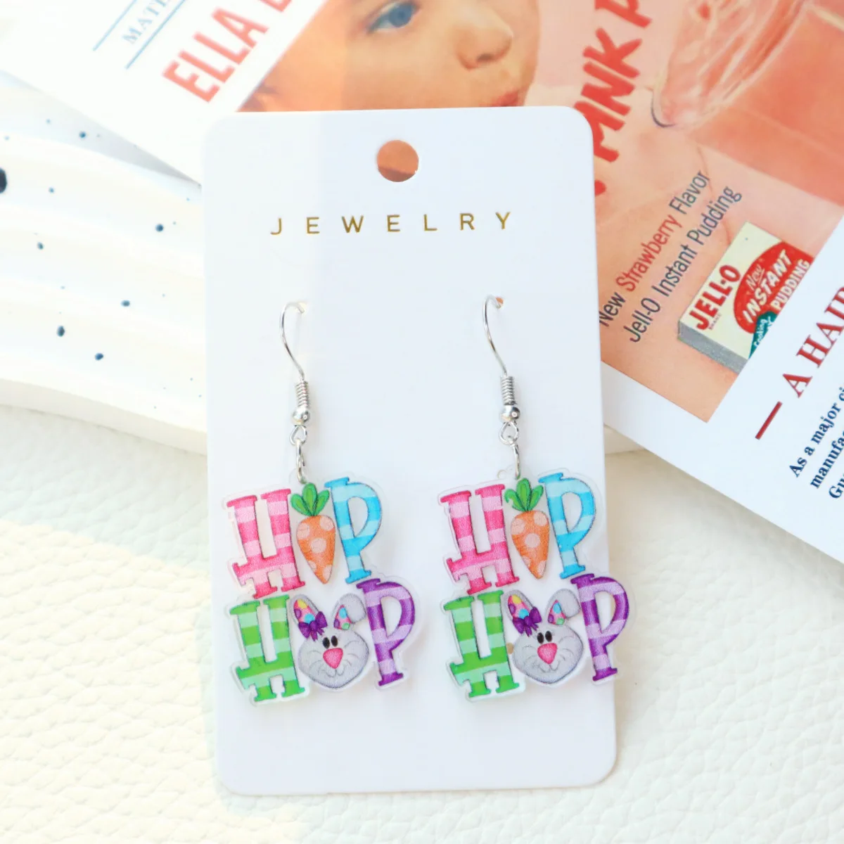 2025 Easter Bunny Carrot Acrylic Earrings for Women - Hip Hop Easter Acrylic Earrings #EAR1000313