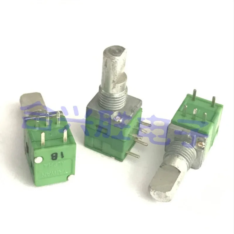 2PCS 09 Type Single Potentiometer With Switch B100K Computer Audio Speaker Volume Potentiometer Shaft Length 15MM