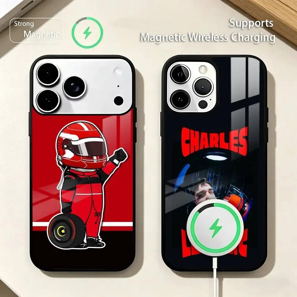 

Driver number 16 C-Charles Leclerc Phone Case For iPhone17,16,15,14,13,12,11 Plus,Pro Supports Magnetic Wireless Charging