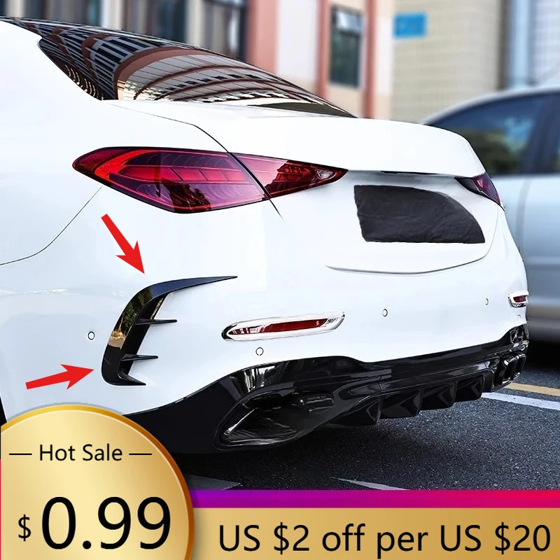 

Steering Covers Suitable for Mercedes-Benz W206 C-Class 2022+ Modified exterior rear fog light frame rear wind knife bright st