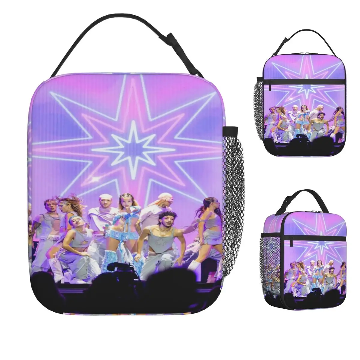 

Emilia Mernes Tour 2025 Lunch Bag Portable Zipper Lunch Box Work Print Cooler Bag Retro Oxford Tote Food Bags