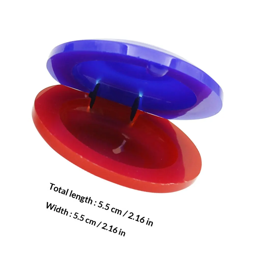6Pcs 's Castanet Percussion Instrument Musical Education Tool Early Learning Preschool Red Blue Creative Playing