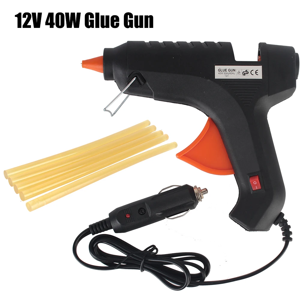 5PCS 11mm Glue Sticks Cigarette Light Plug Car Dent Repair Tools Glue Gun 12V 40W Quick Paintless Repairing Auto Accessories