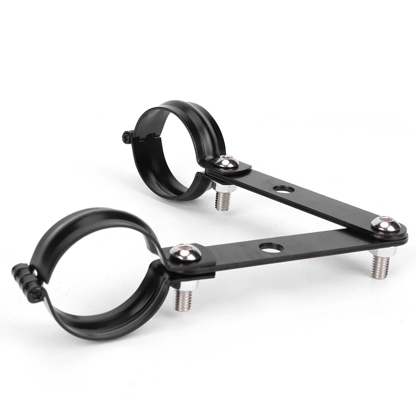 Black Motorcycle Headlight Bracket Fork Mounting Clamp Universal Accessory Fit for Yamaha