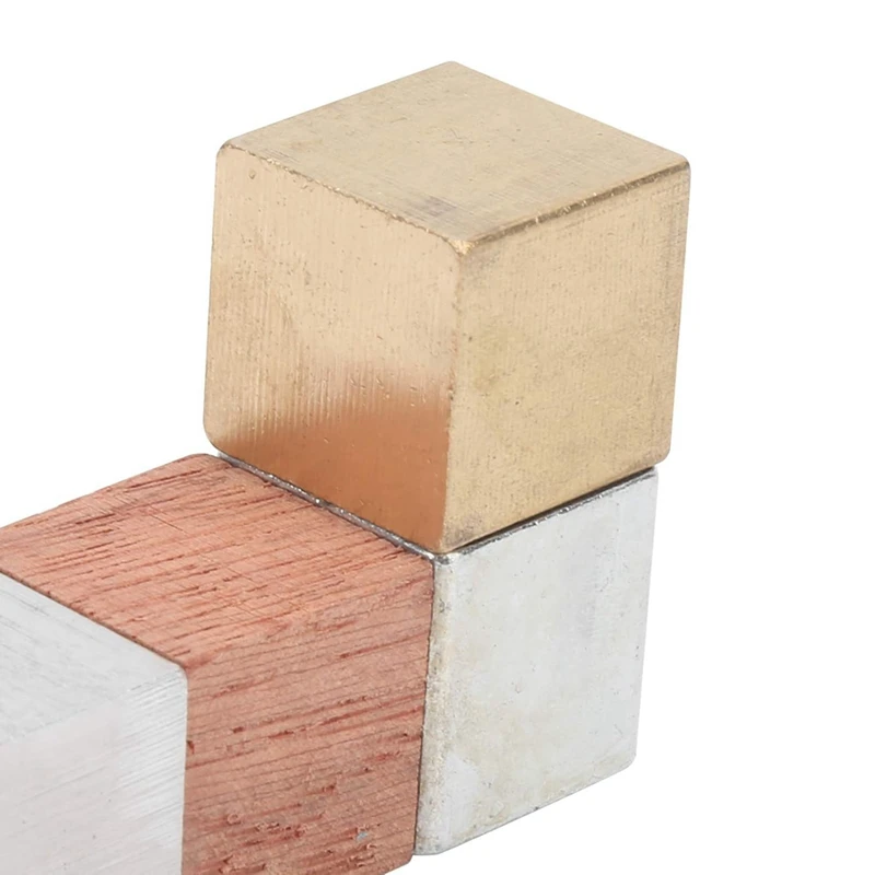 4PCS Cubes Set For Density Measurement Same Volume Different Mass Materials Physics Experiment Teaching Tool