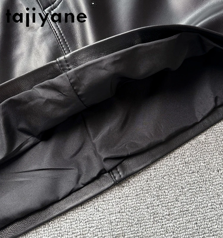TAJIYANE 100% トップ層シープスキンスカート女性のためのスリム本革ミニスカート秋の韓国のファッション衣類 2025 تنانير