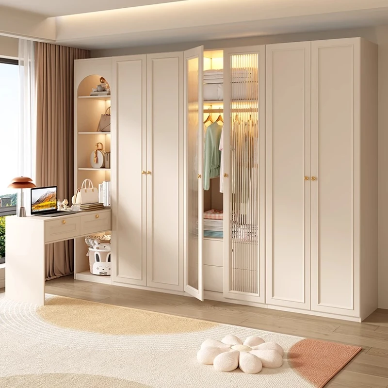 

Dressing Glass wardrobe for bedroom Drawers Cabinet/ Closet open closet comfortable Multipurpose Broom closet Ropero Furniture