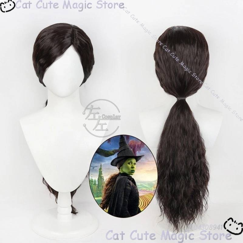 Wicked Glinda Elphaba Galinda Cosplay Black Wig Blond Wig Witch Women Girl Hair Set Holloween Roleplay Prop Comic Con Customized