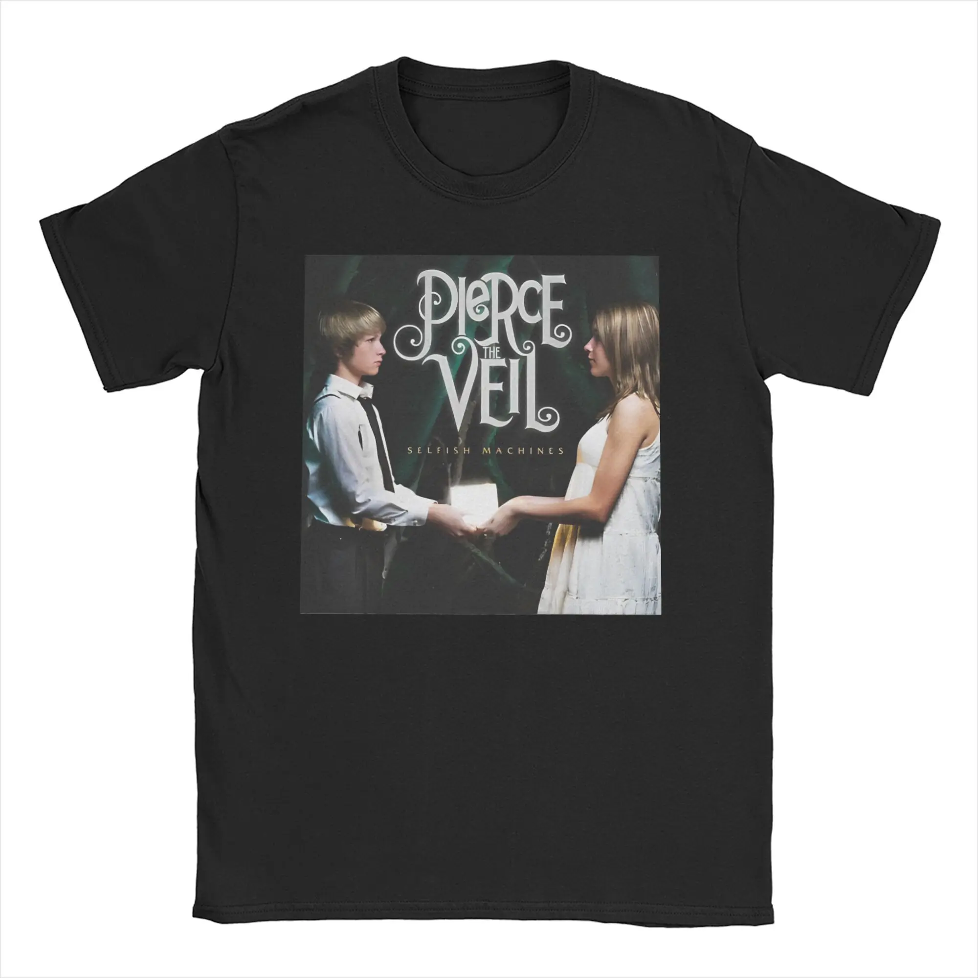 Pierce the Veil selfish machines Tshirts Men Cotton Clothes Vintage  Crewneck Short Sleeve