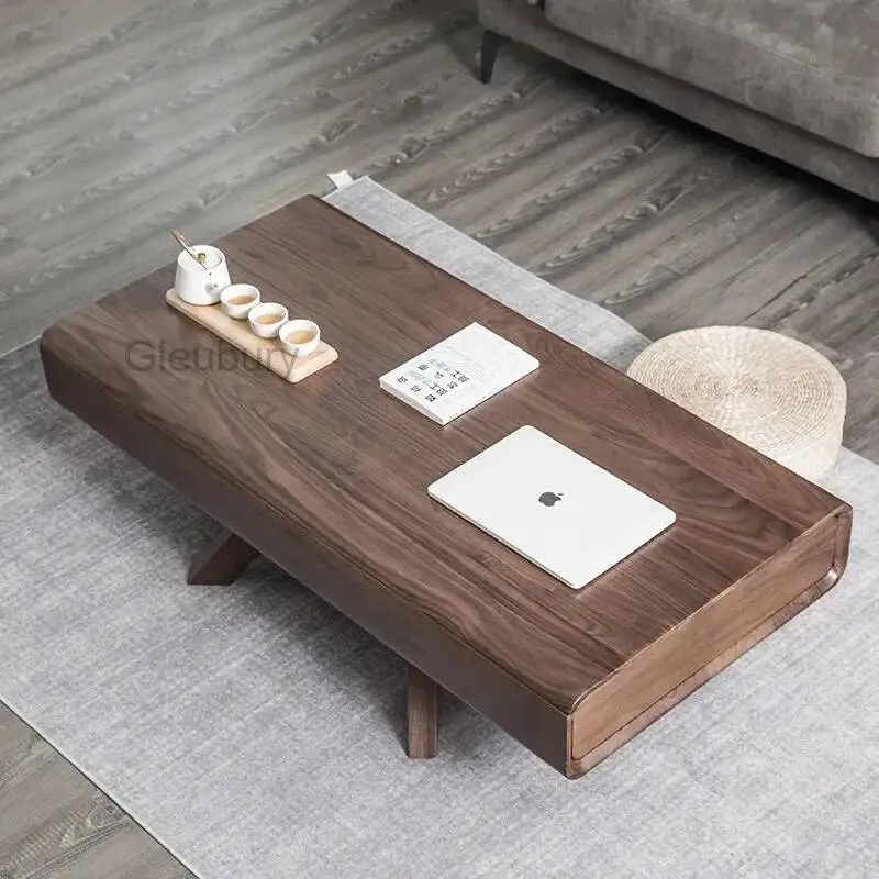 

Кофейный столик Nordic Clear Luxury Wood Tables: низкий, современный, минималистичный, для гостиной, мебель в стиле таволино да салотто